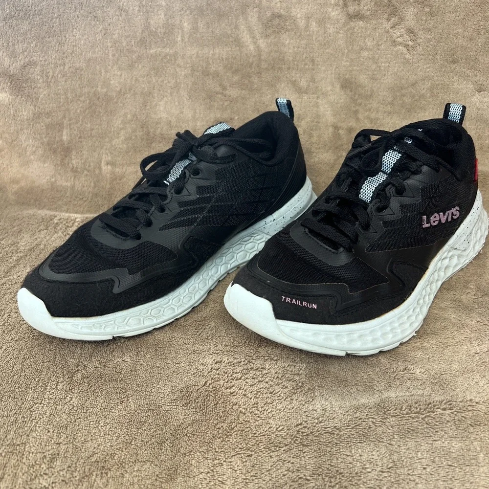 Levis Sneakers Womens Size 8 Black & Blue Trail Running Casual sneakers‎ Shoes